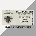 Madison Beer ‘The Locket Tour’ inspired souvenir tickets