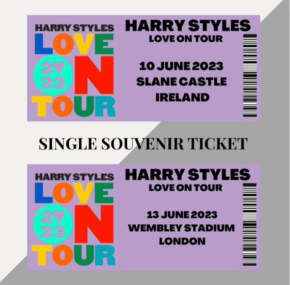 Harry Styles ‘Love On Tour’ inspired souvenir tickets