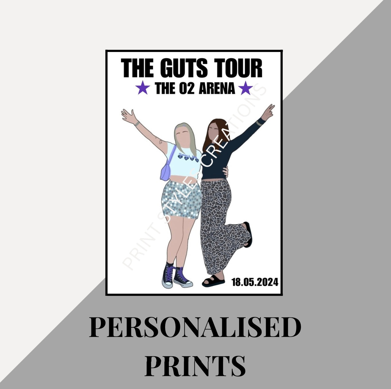 Olivia Rodrigo Guts Tour personalised prints