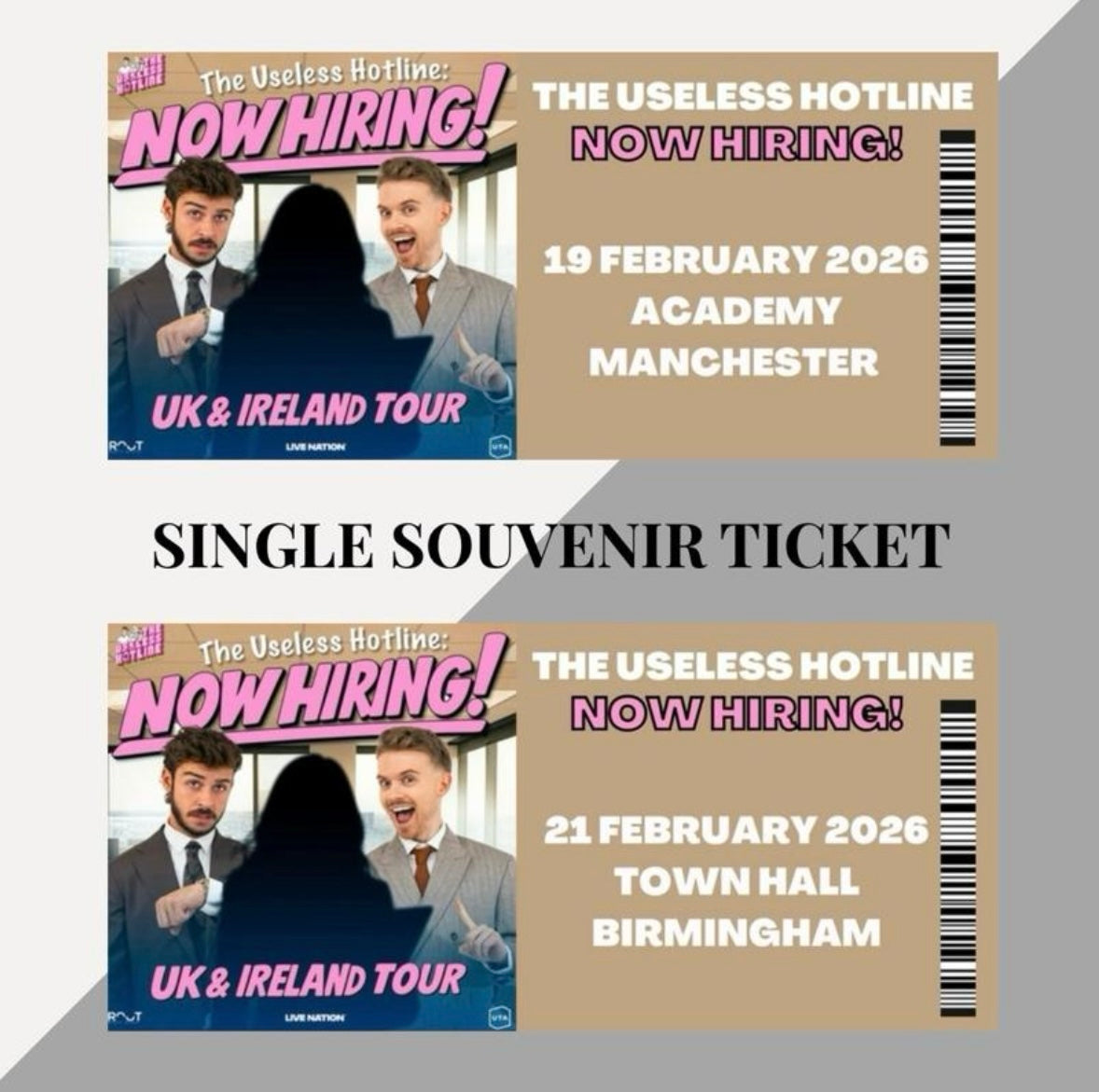 Useless Hotline inspired souvenir tickets