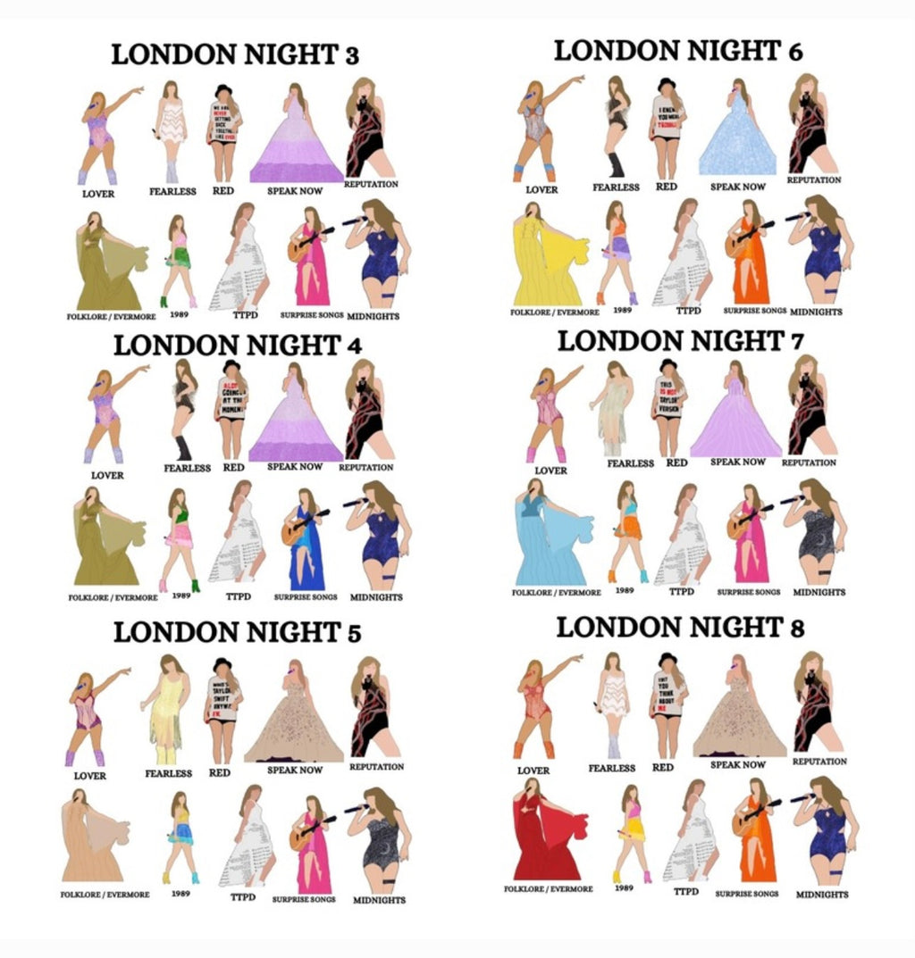 Taylor Swift ‘The Eras Tour’ inspired setlist prints