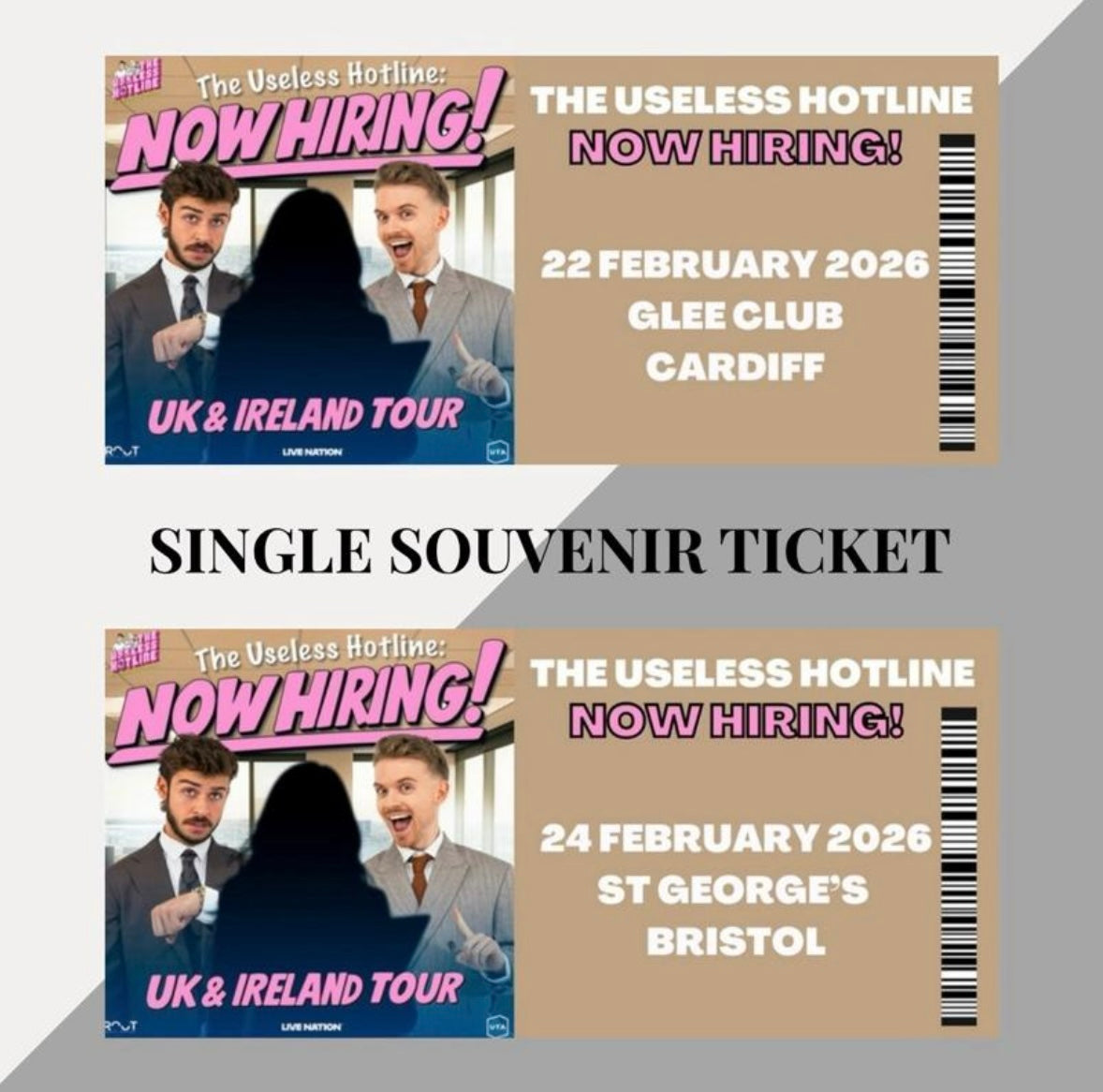 Useless Hotline inspired souvenir tickets