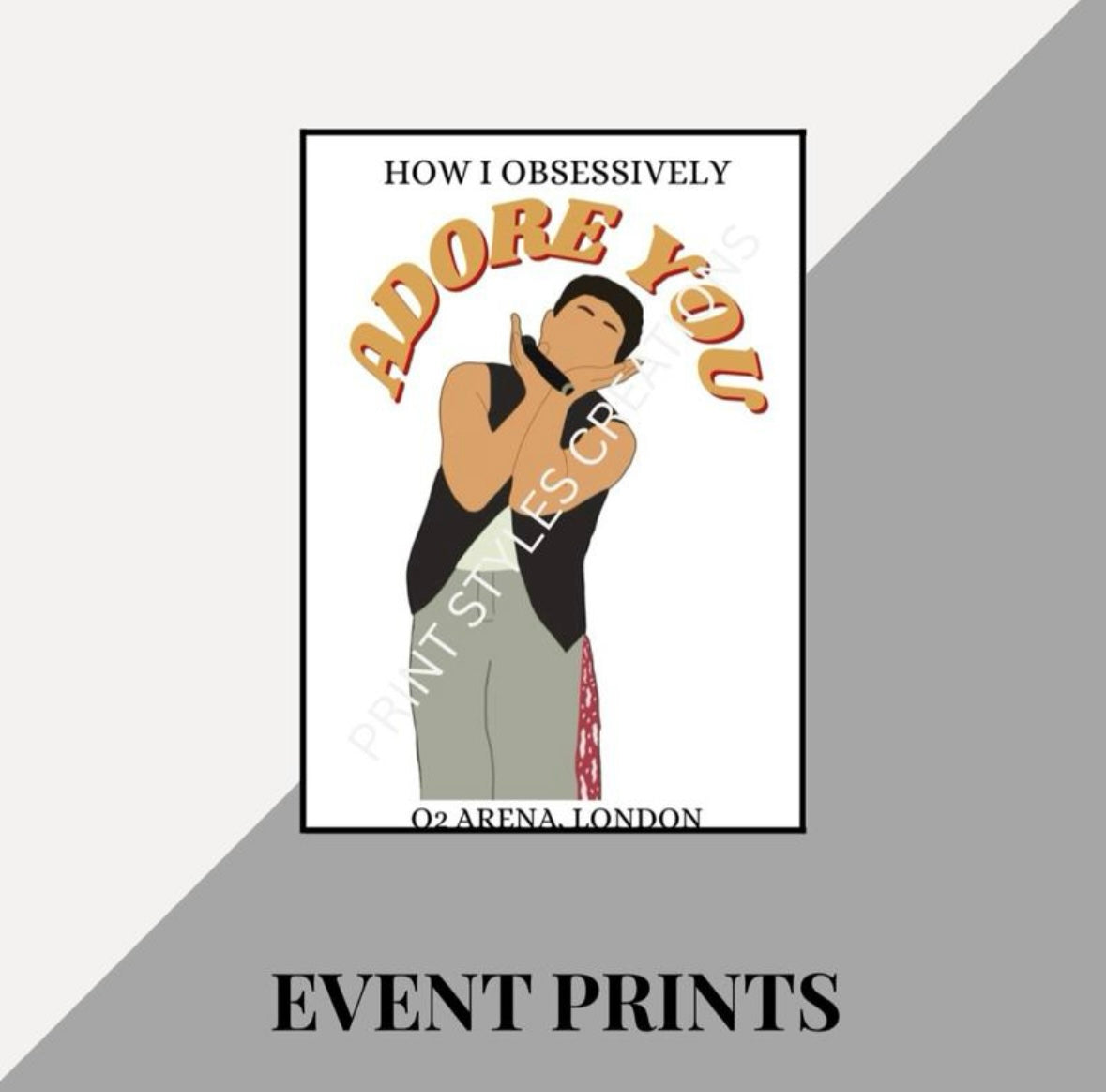 Niall Horan ‘The Show Live On Tour’ Adore You inspired event prints