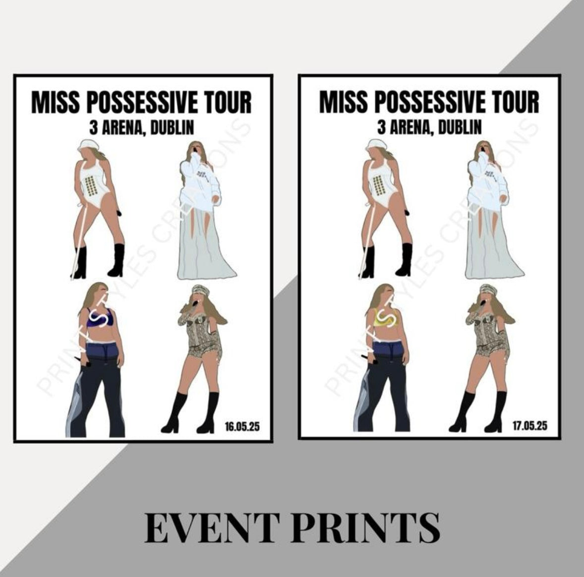 Tate McRae ‘Miss Possessive Tour’ inspired event prints