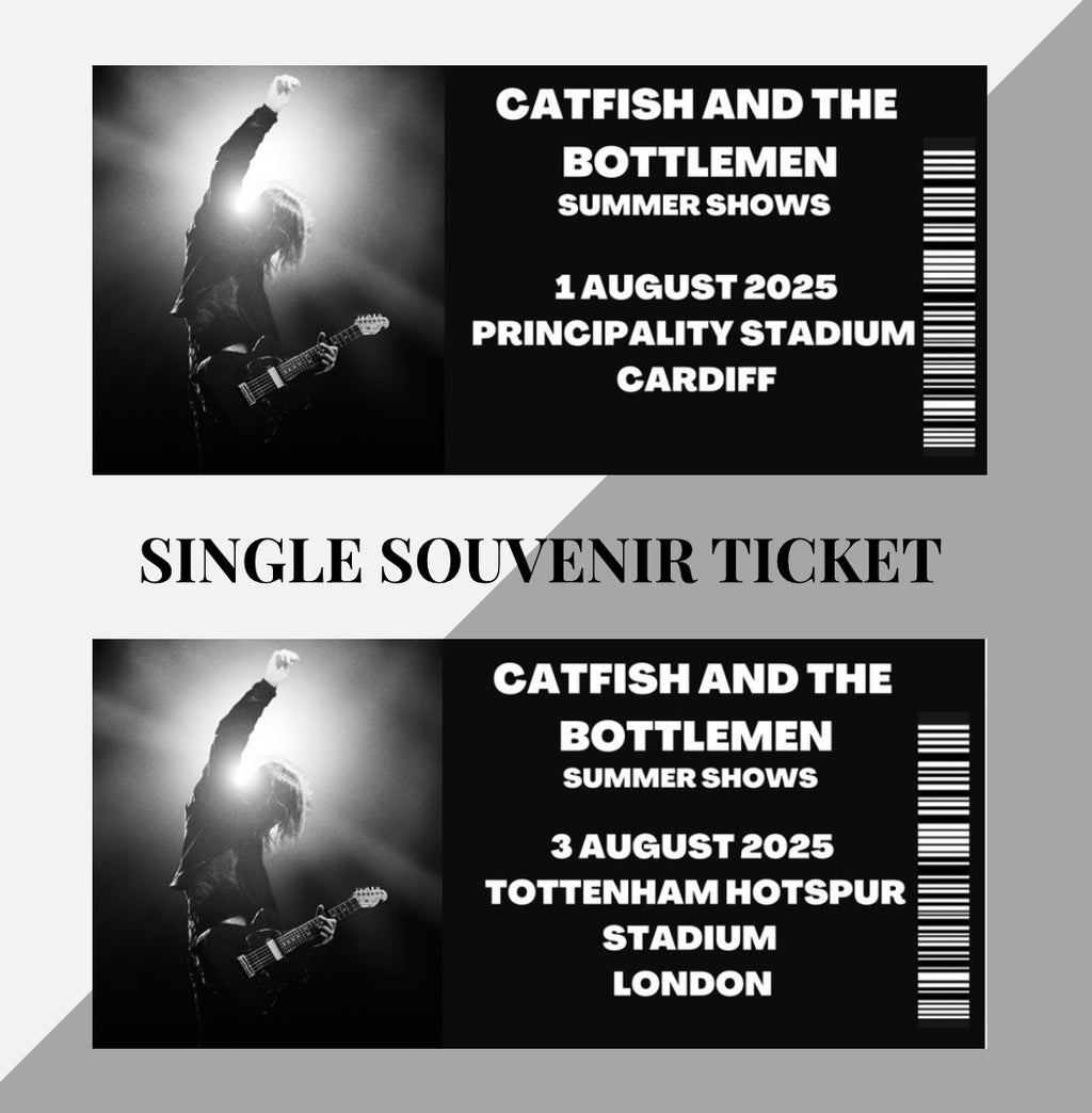 Catfish and The Bottlemen Tour inspired souvenir tickets