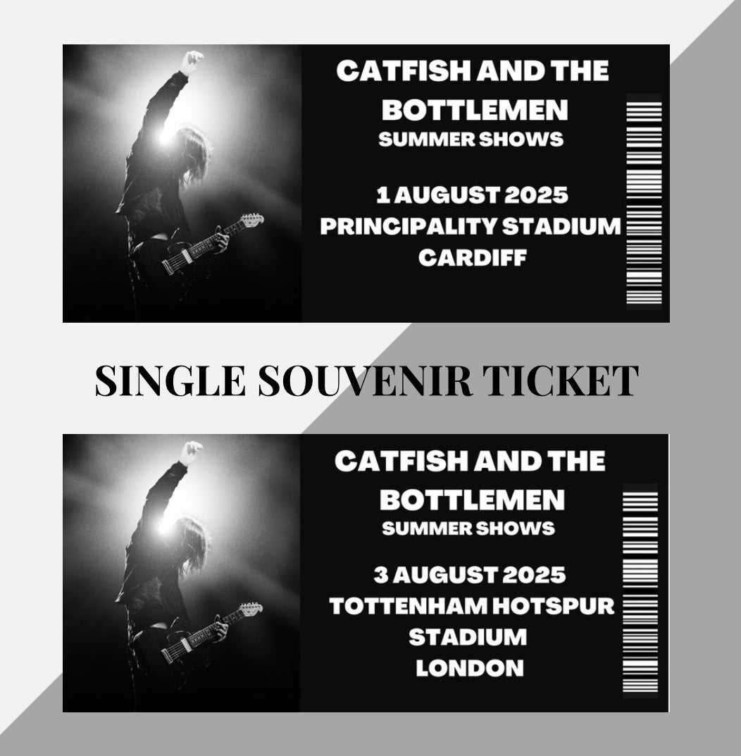 Catfish and The Bottlemen Tour inspired souvenir tickets