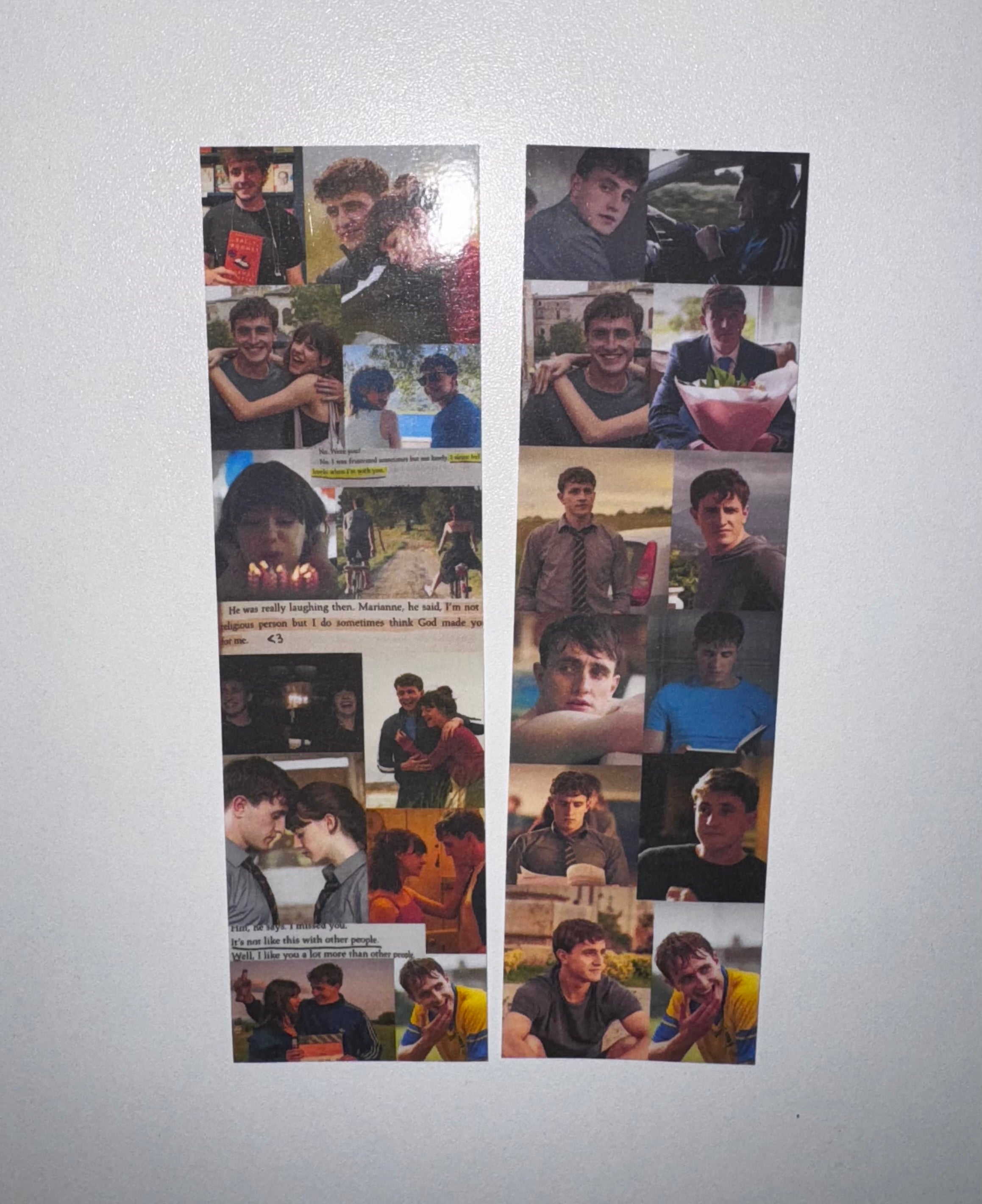 ‘Normal People’ inspired laminated bookmarks
