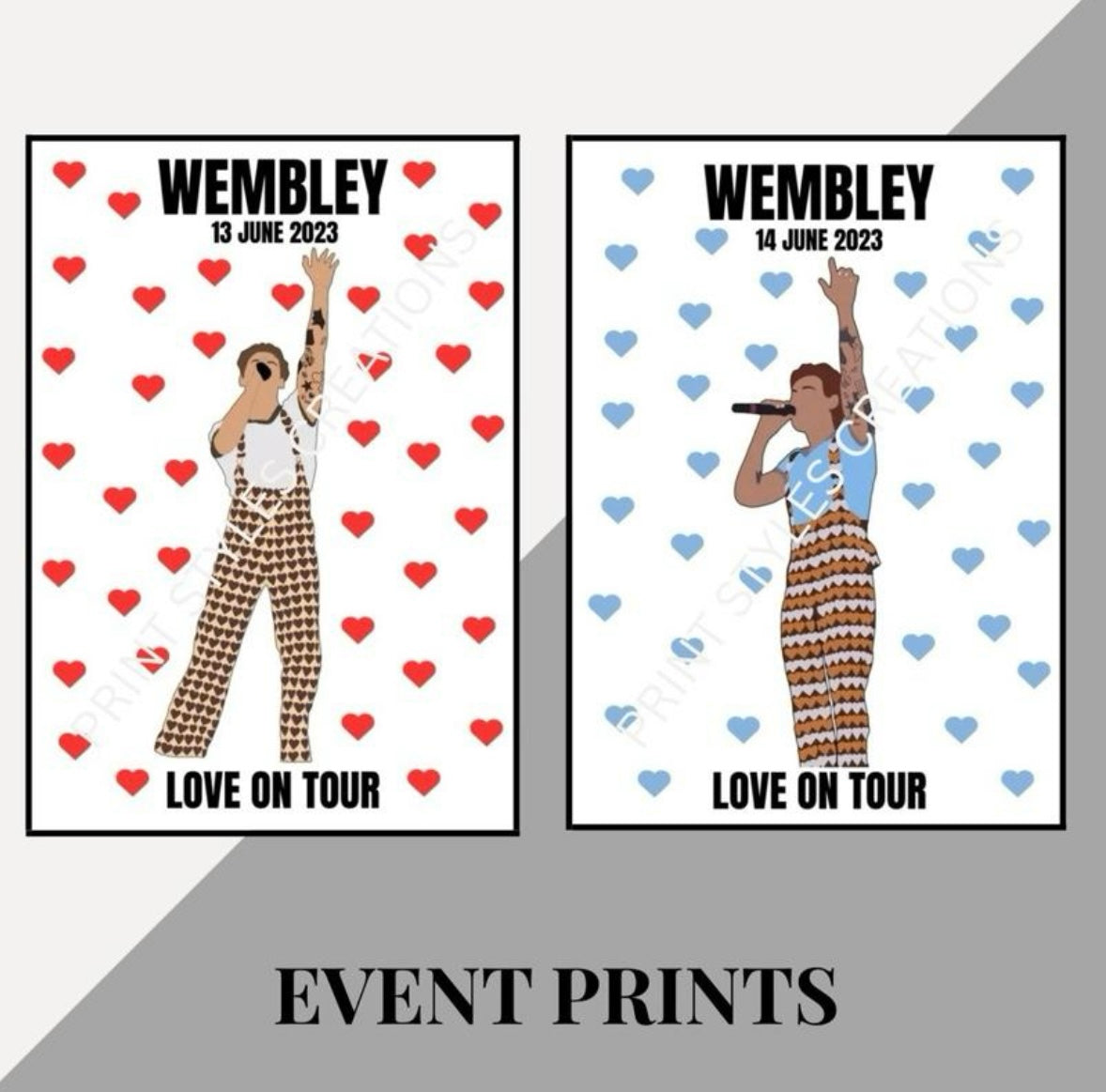 Harry Styles ‘Love On Tour’ inspired event prints