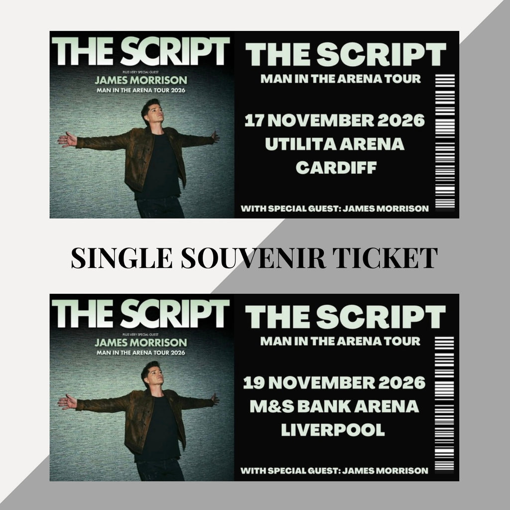The Script ‘Man in the Arena’ inspired souvenir tickets