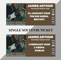 James Arthur ‘Pisces Tour’ inspired souvenir tickets