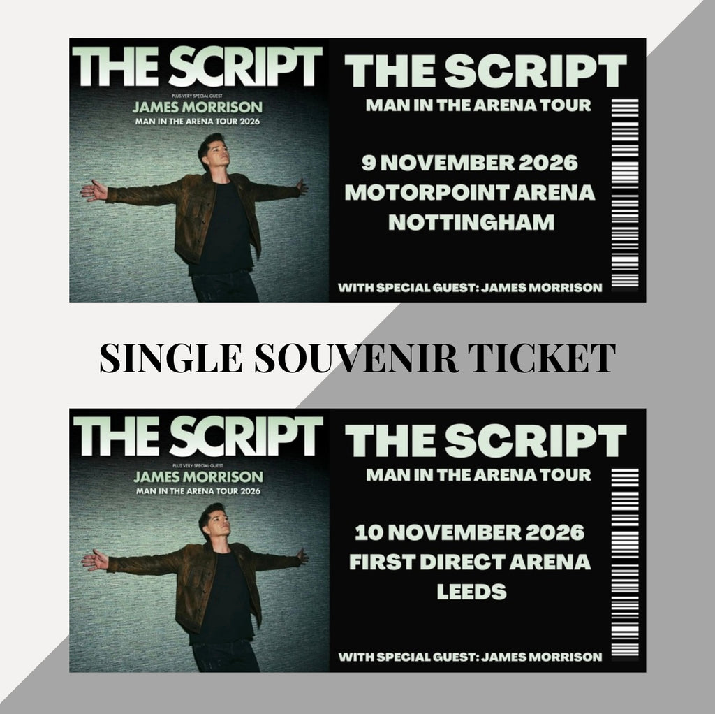The Script ‘Man in the Arena’ inspired souvenir tickets