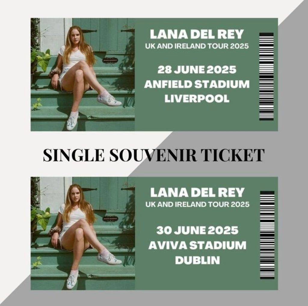 Lana Del Rey 2025 inspired souvenir tickets