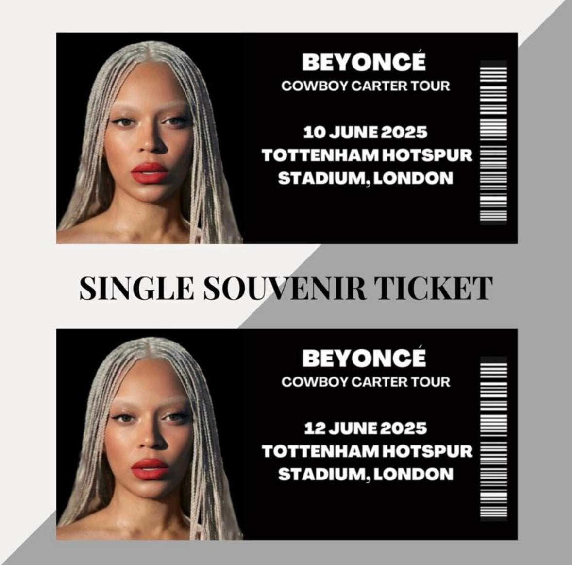 Beyoncé ‘Cowboy Carter Tour’ inspired souvenir tickets