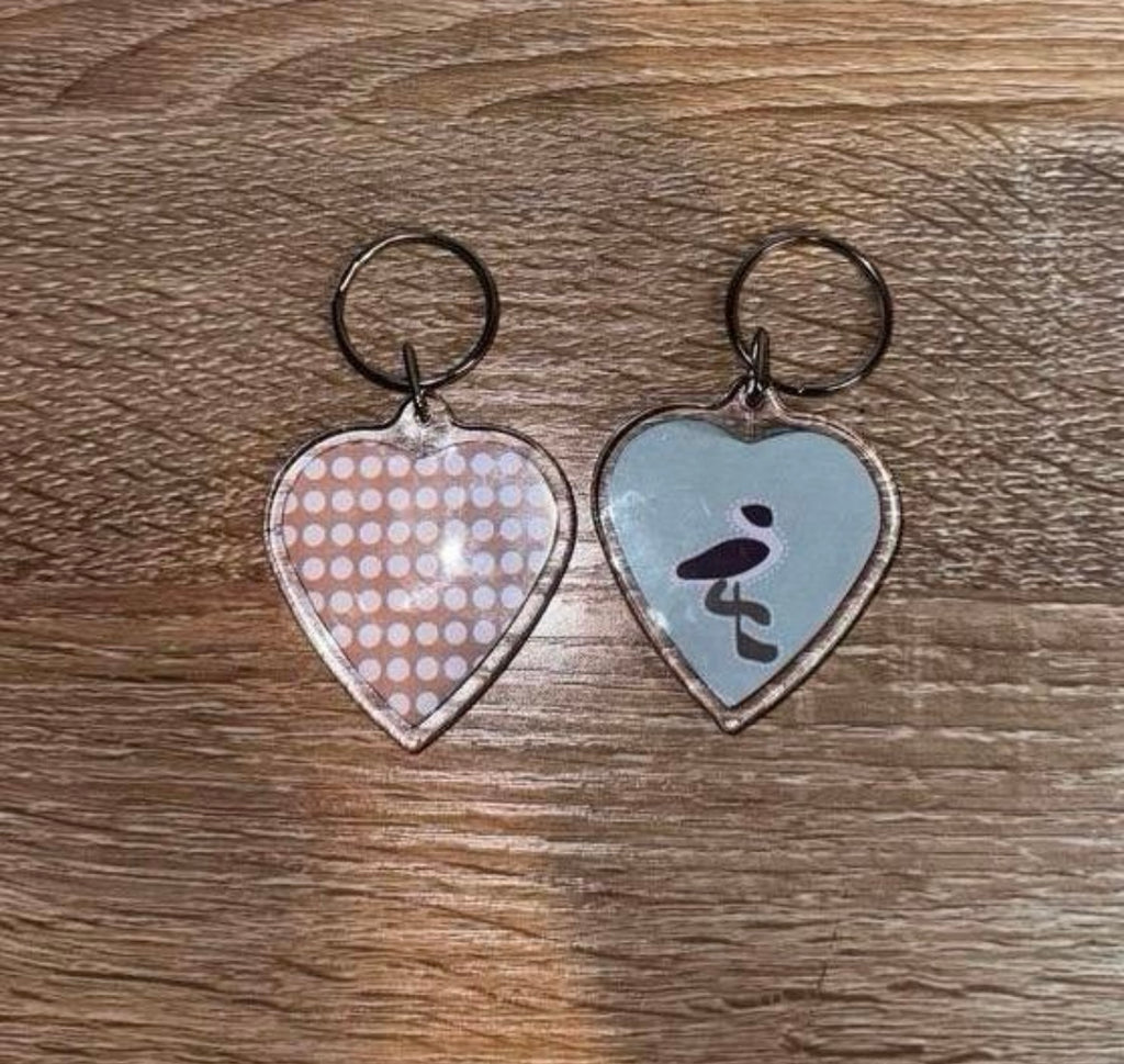 Harry Styles ‘Love on Tour’ inspired heart shaped keyrings