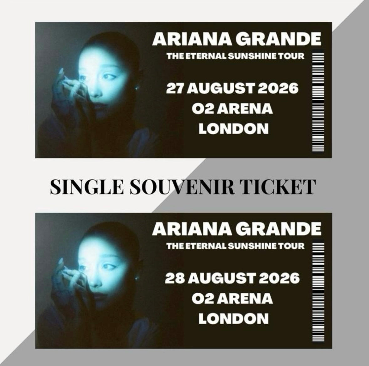 Ariana Grande ‘Eternal Sunshine’ inspired souvenir tickets