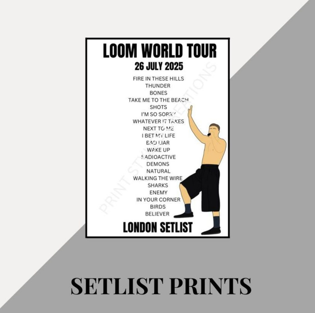 Imagine Dragons ‘Loom World Tour’ inspired setlist prints