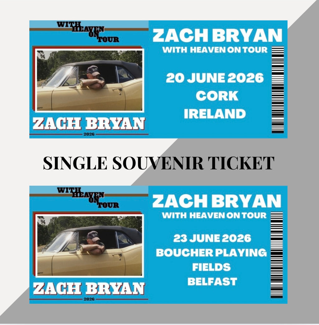 Zach Bryan ‘With Heaven on Tour’ inspired souvenir tickets