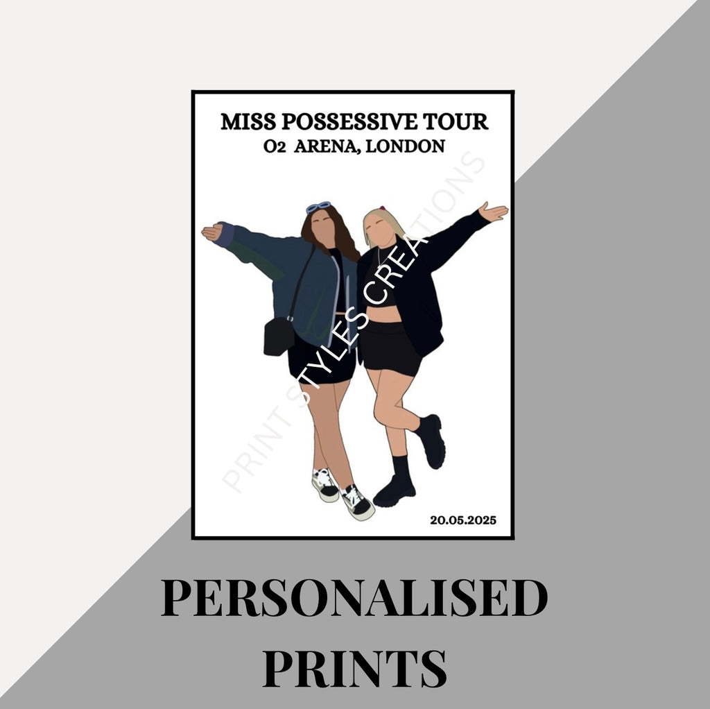 Personalised tour prints - ANY TOUR