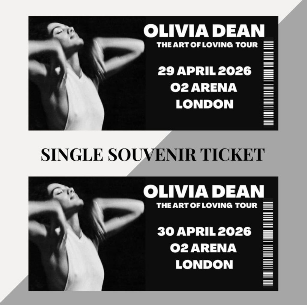 Olivia Dean ‘The Art Of Loving Tour’ inspired souvenir tickets