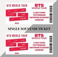 BTS 2026 World Tour inspired souvenir tickets
