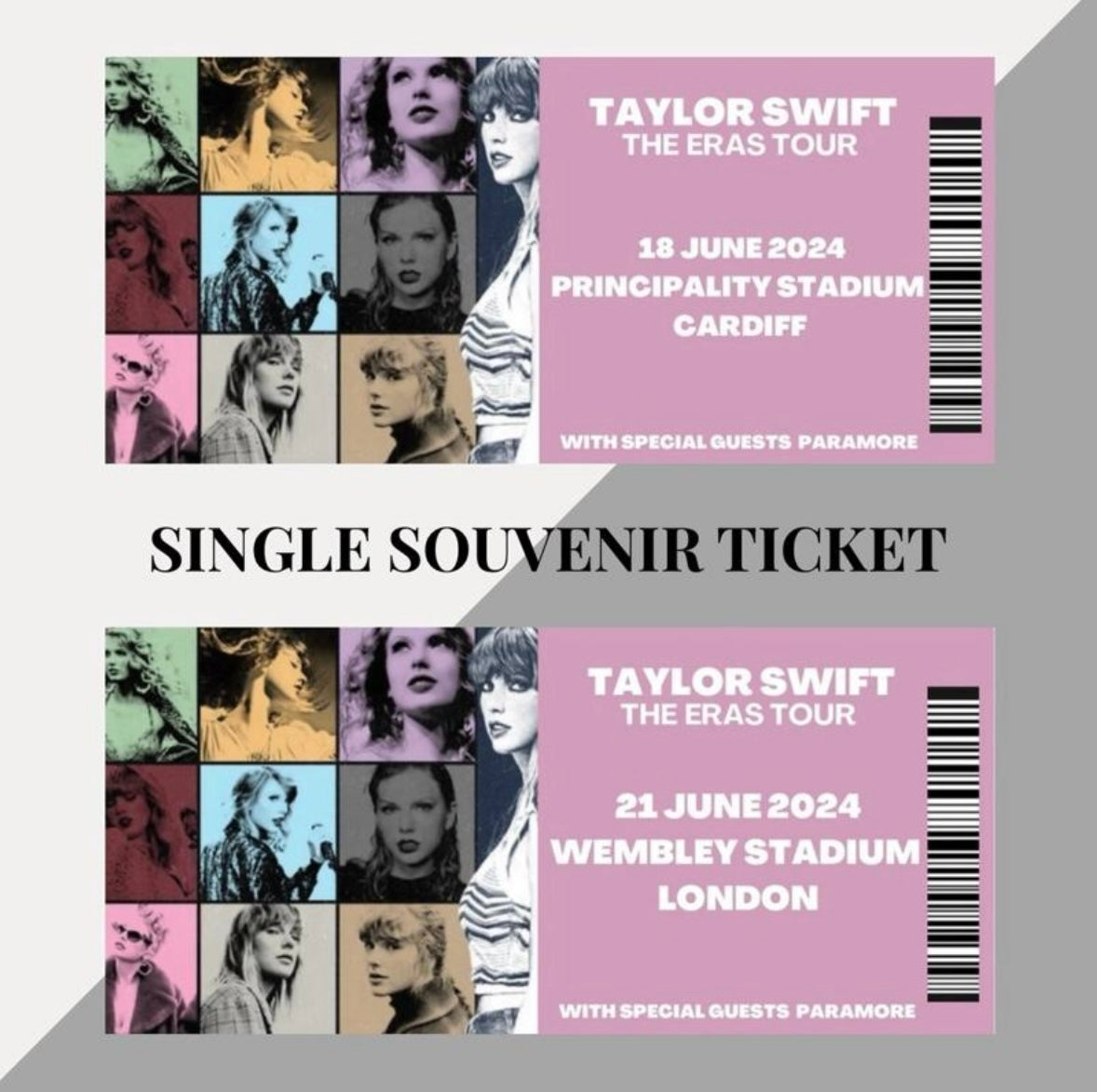 Taylor Swift ‘The Eras Tour’ inspired souvenir tickets