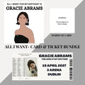 Gracie Abrams birthday card & souvenir ticket bundle