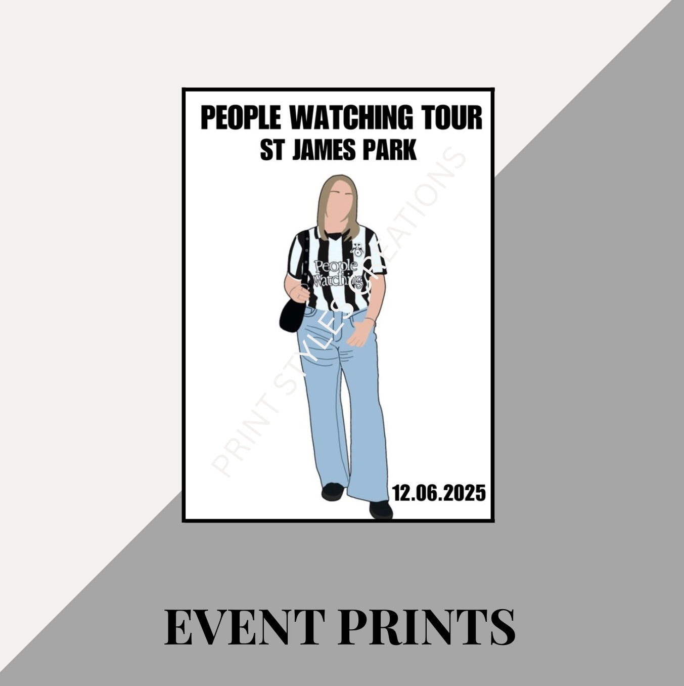 Sam Fender People Watching Tour inspired personalised tour prints