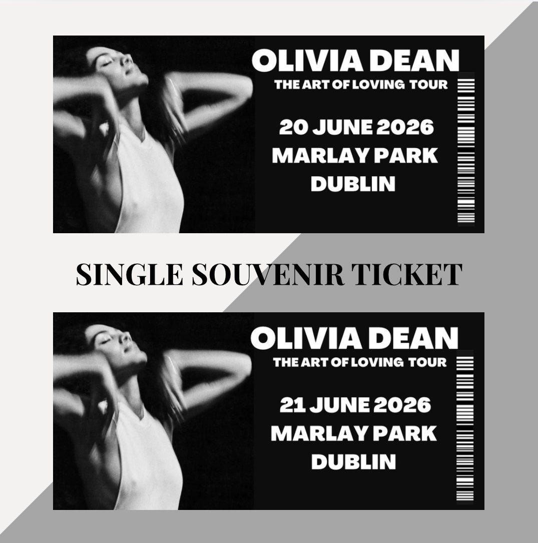 Olivia Dean ‘The Art Of Loving Tour’ inspired souvenir tickets