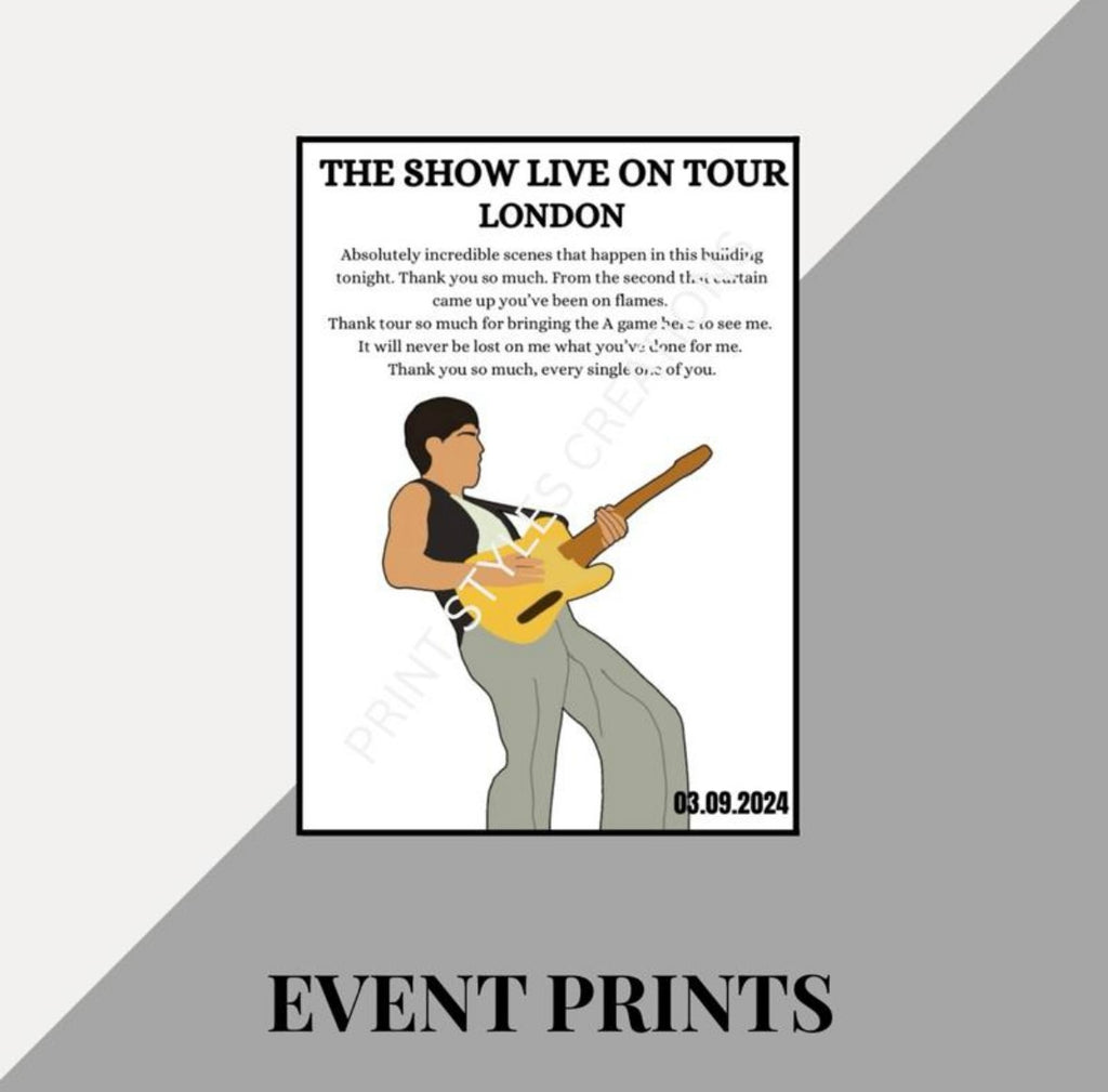 Niall Horan ‘The Show Live On Tour’ speech inspired prints