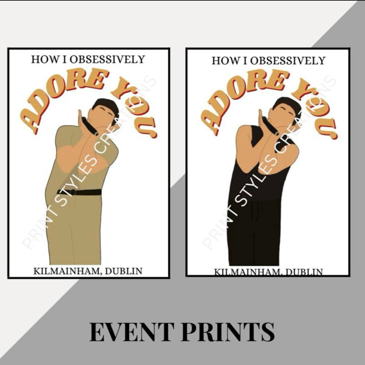 Niall Horan ‘The Show Live On Tour’ Adore You inspired event prints