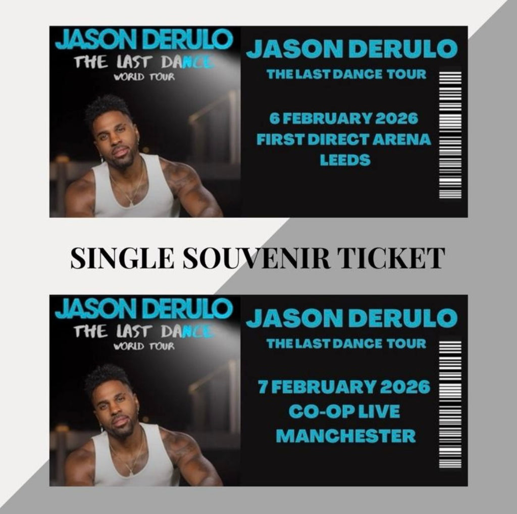 Jason Derulo ‘The Last Dance Tour’ inspired souvenir tickets