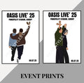 Oasis Live 25 inspired event prints