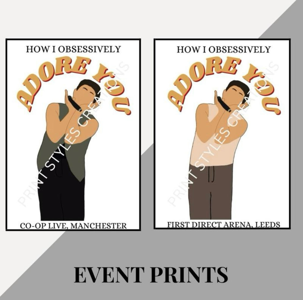 Niall Horan ‘The Show Live On Tour’ Adore You inspired event prints