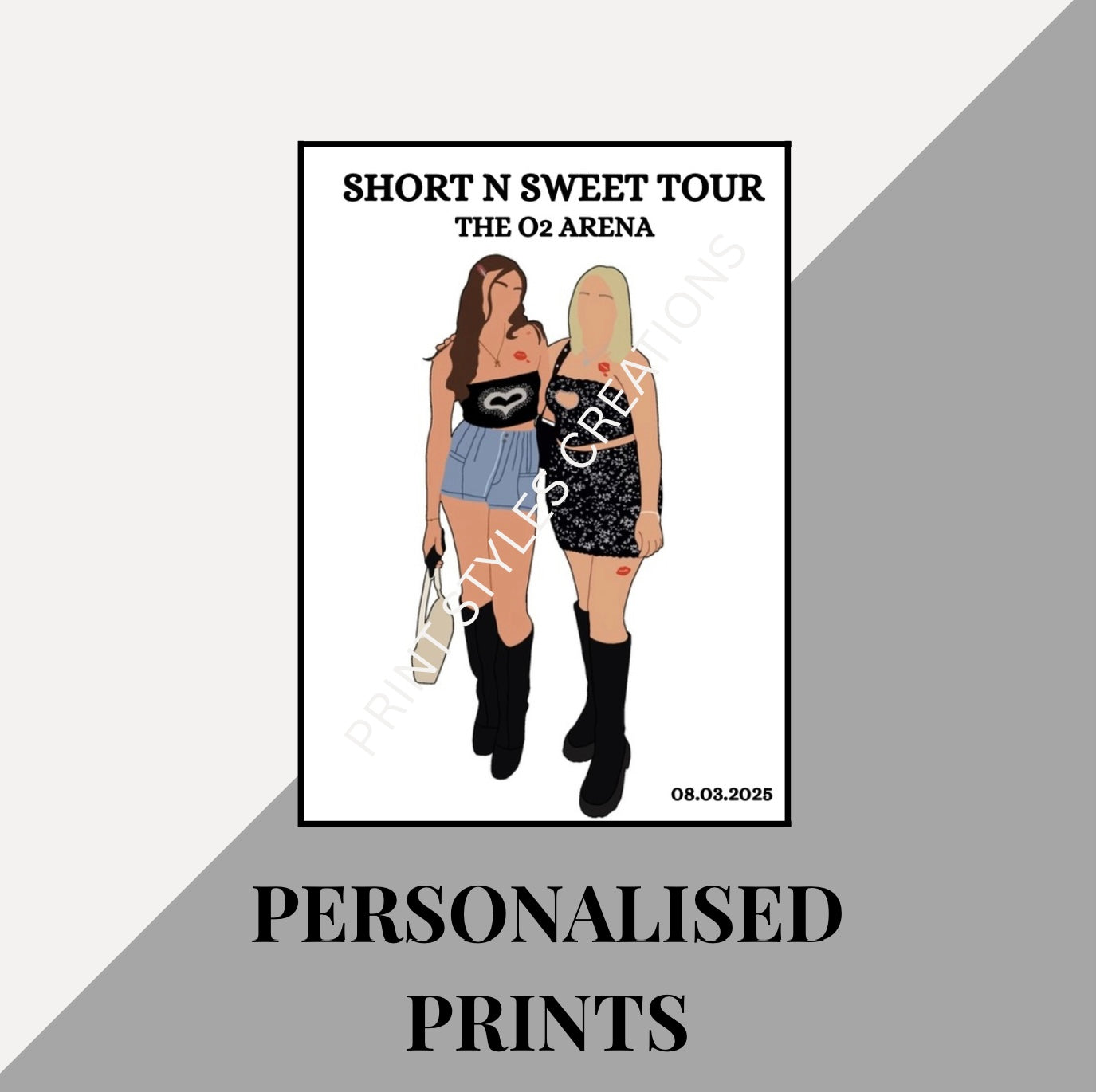 Personalised tour prints - ANY TOUR