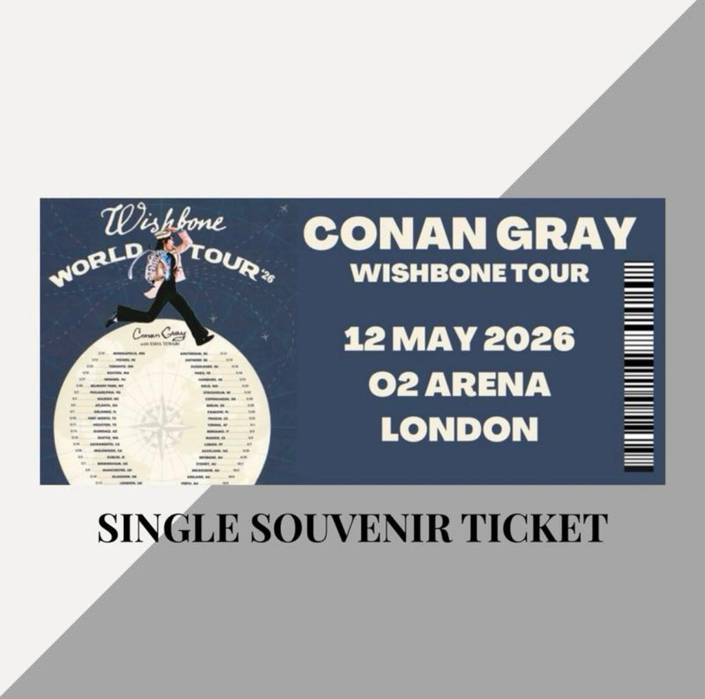 Conan Gray ‘Wishbone Tour’ inspired souvenir tickets