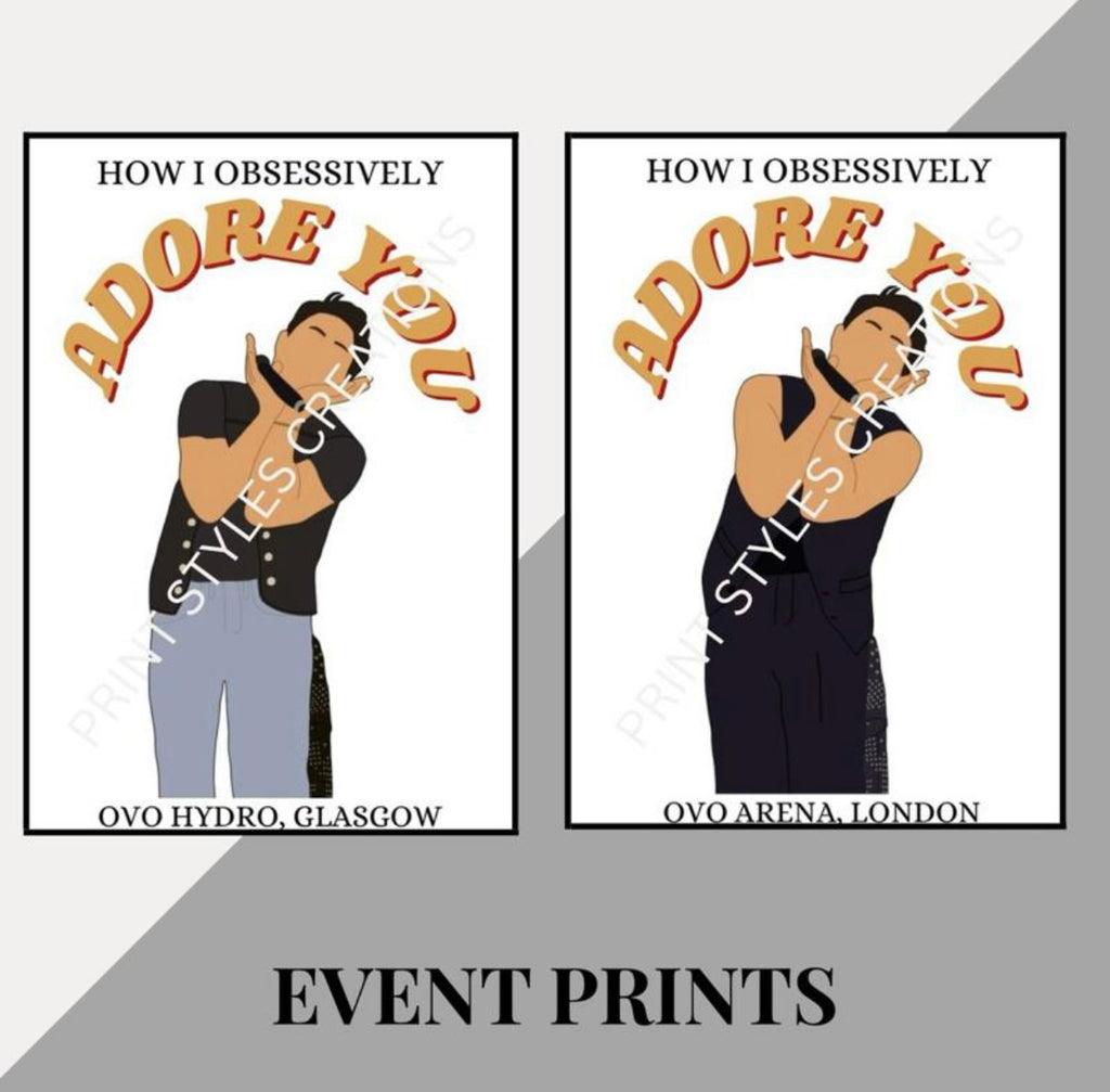 Niall Horan ‘The Show Live On Tour’ Adore You inspired event prints