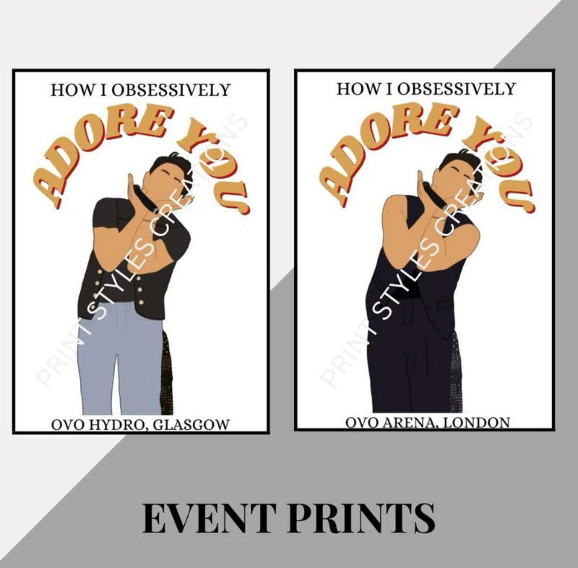 Niall Horan ‘The Show Live On Tour’ Adore You inspired event prints