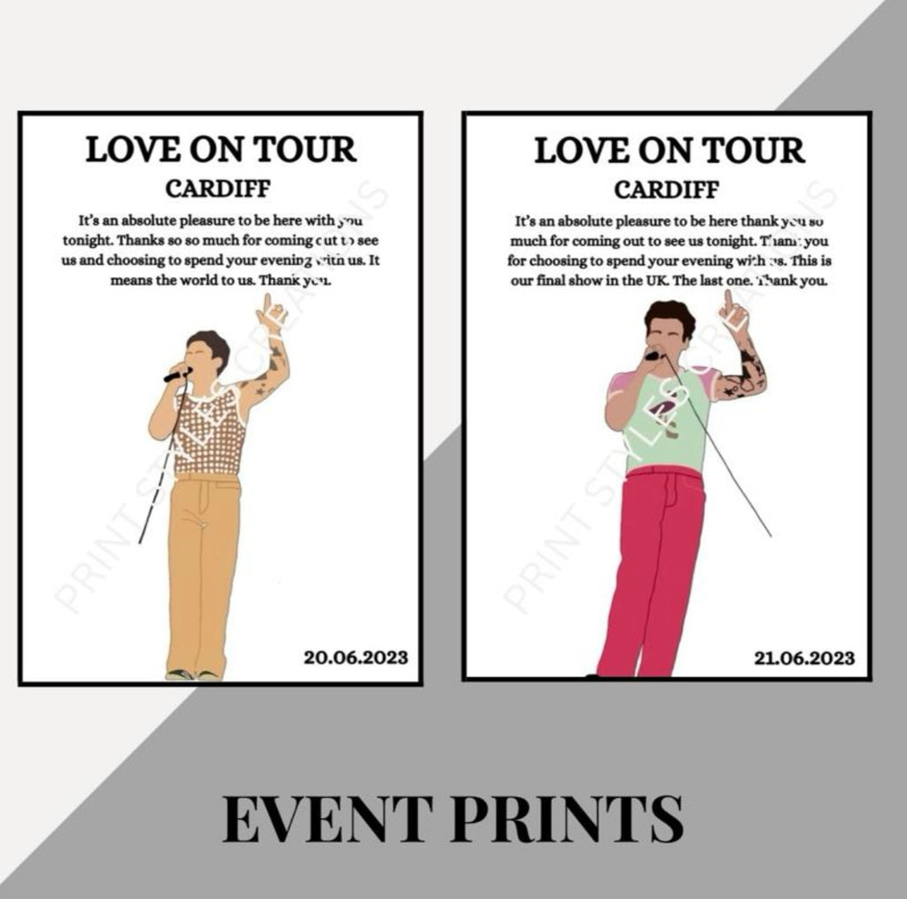 Harry Styles ‘Love On Tour’ inspired speech prints